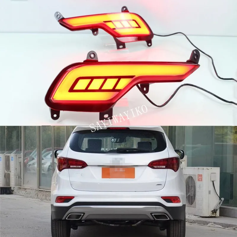 

1set For Hyundai ix45 Santa Fe Santafe 2016 2017 LED DRL Daytime Running Light Daylight Turn Signal car-Styling