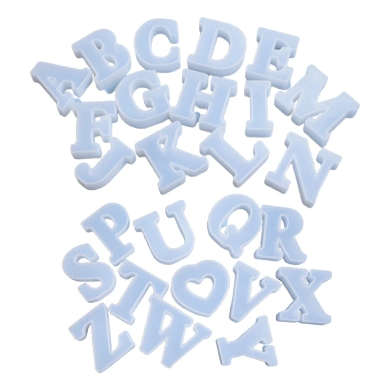 26 Pcs/Set Letter Decorations Silicone Mould DIY Crafts Jewelry Making Tool English Alphabet Crystal Epoxy Resin Mold