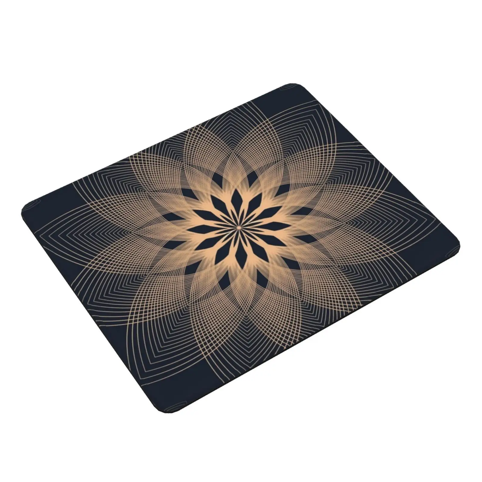 Mandala Spirits Journey / Spiritual Bohemian Gold Black Meditation Yoga Mandala Mouse Pad DIY Print Cushion