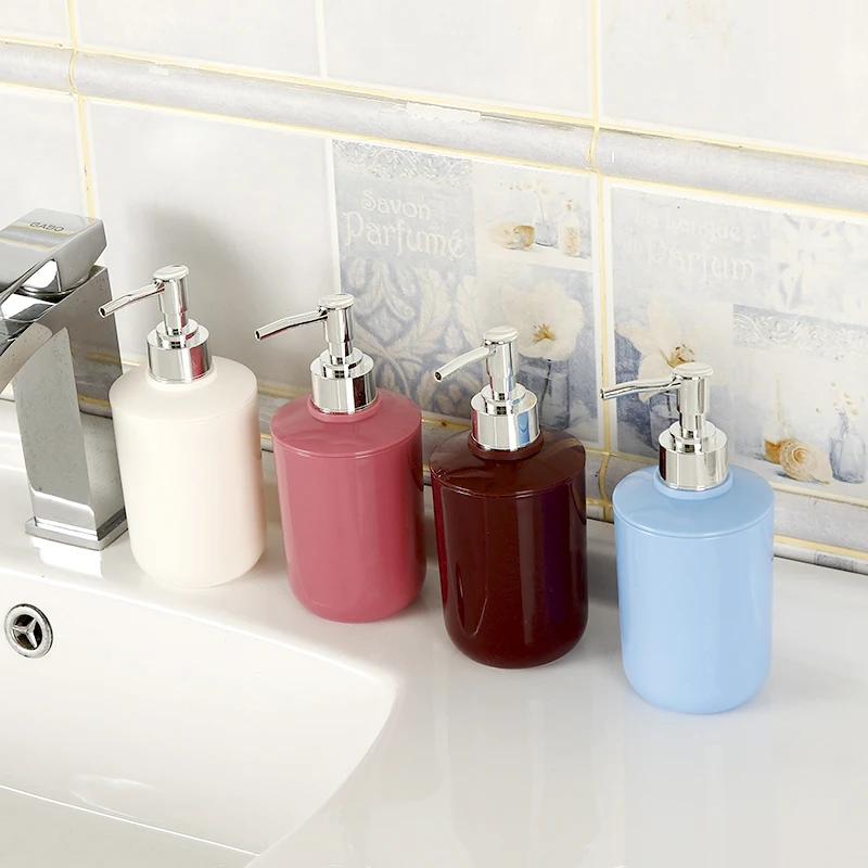 4Pcs/Set Bathroom Accessories Plastic Toothbrush Holder Cup Liquid Soap Dispenser Soap Dish Set Home Decoration