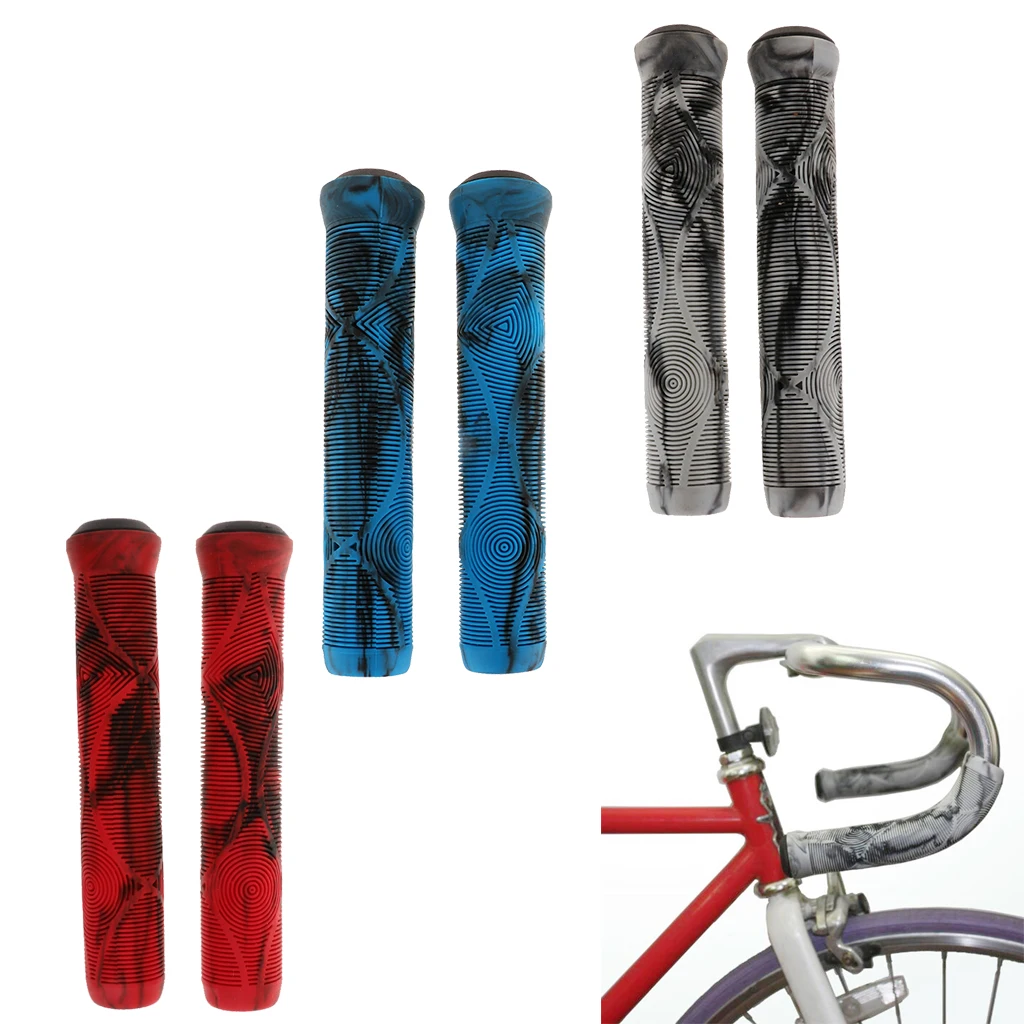 Cycling Handlebar  Rubber Bar Bike BMX Rubber Bar 170mm Scooter Handle Grips Fixed Gear Bicycle End Accessory