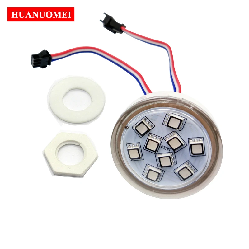 Imagem -04 - Digitas Rgb Adressable 5050 Smd 45 mm Pixel Led Rgb Pixel Módulo Ucs1903 Modulos Lâmpada Smd5050 Ip68 Decorativa Carta Luz