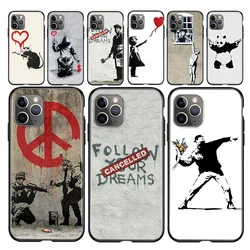 Banksy Street Art Silicone Cover For Apple Iphone 12 Mini 11 Pro XS MAX X XR 6 7 8 Plus 6S 5 5S SE Phone Case