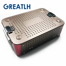 Aluminium alloy sterilization tray case dental Disinfection box opthalmic instrument autoclavable box