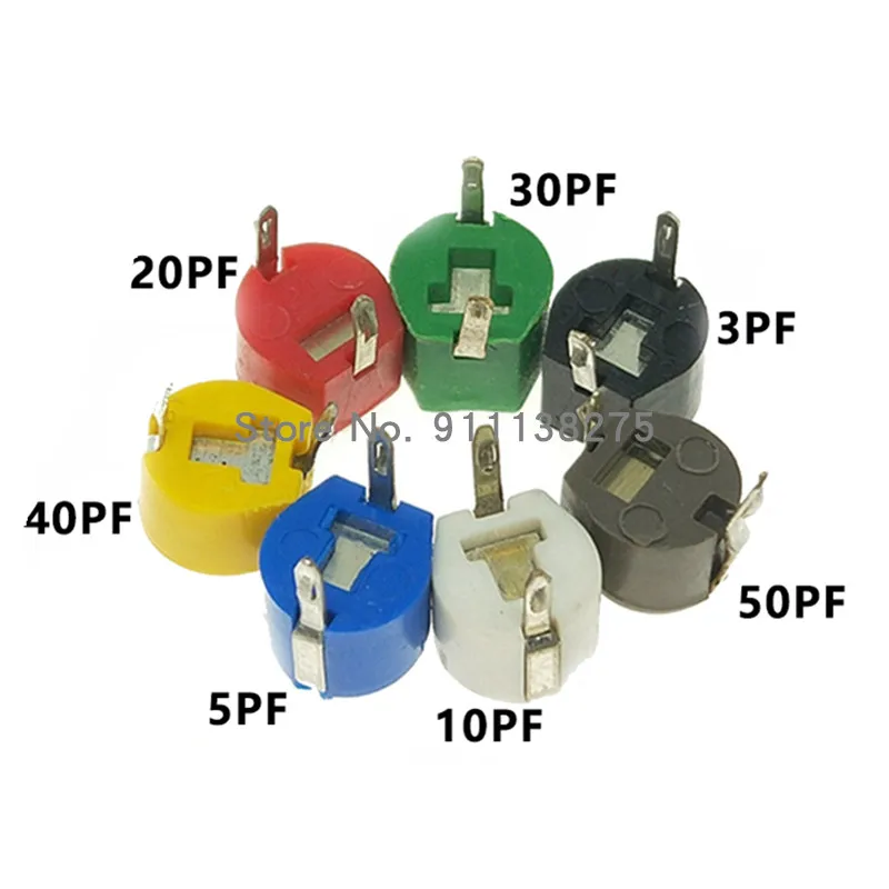 10PCS adjustable capacitor 5P 10P 20P 30P 40P 50P 60P 70P 120P/PF JML06-1-120P trimmer variable capacitance plastic 6mm 20/30/PF