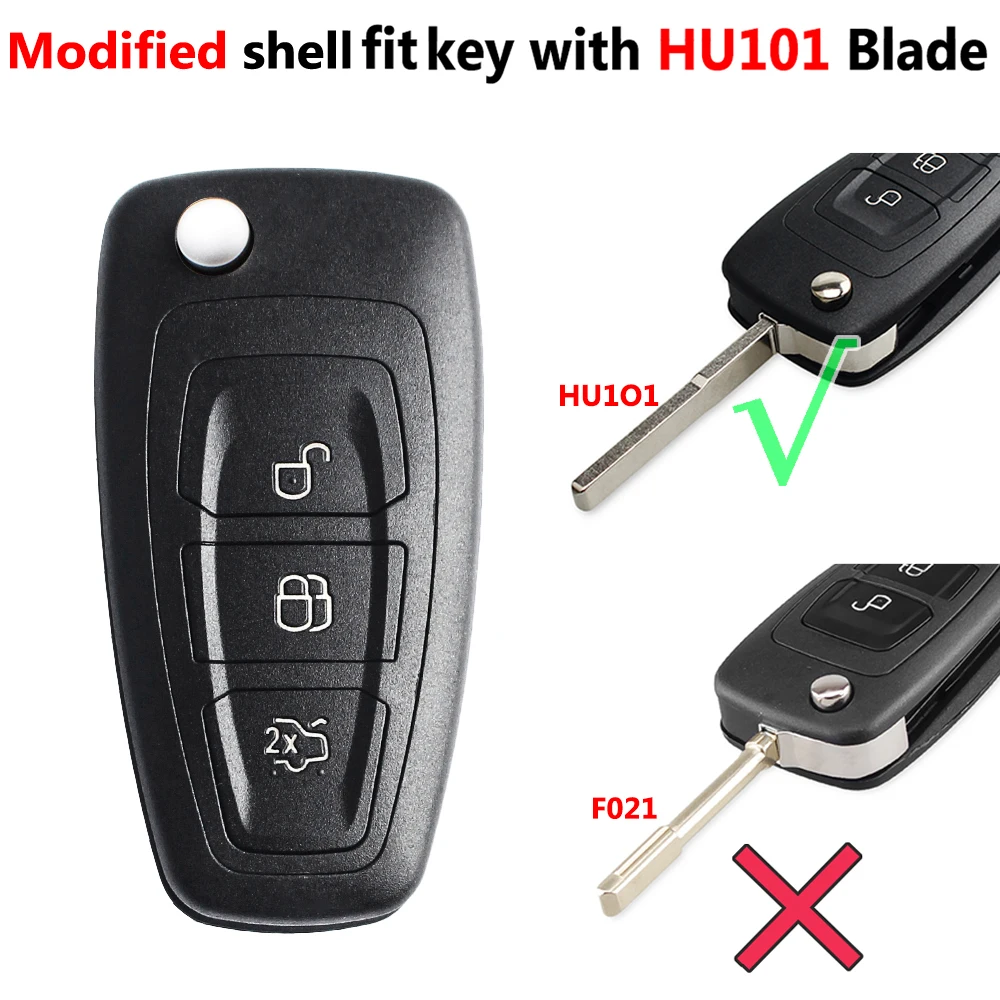 Modified Car Remote Key Case Cover For Ford Focus Fiesta Galaxy Mondeo Grand C-Max S-Max Transit Connect Tourneo Custom Ranger