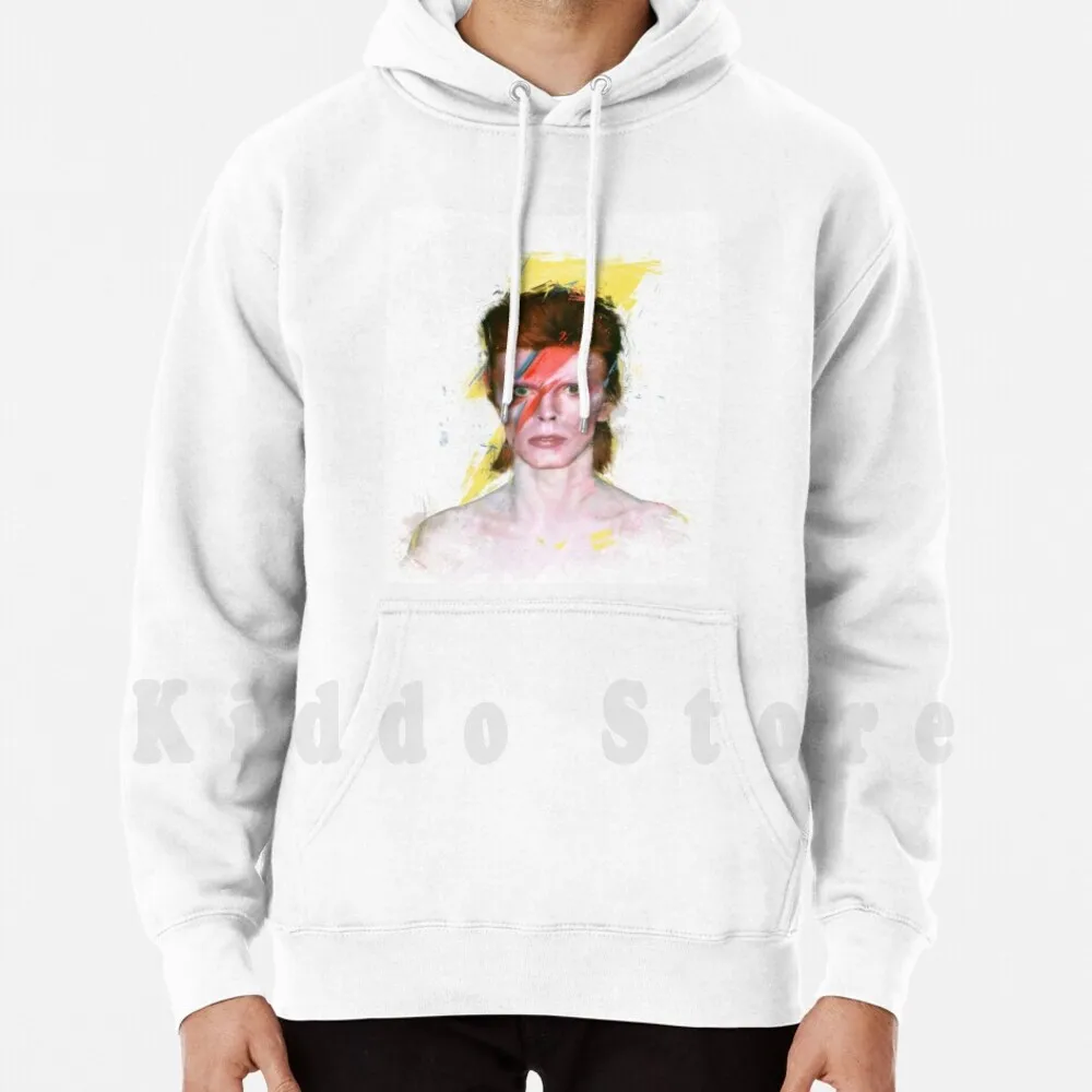 Bowie Hoodie Long Sleeve Bowie Ziggy Contemporary Art Portrait Bowie Portrait