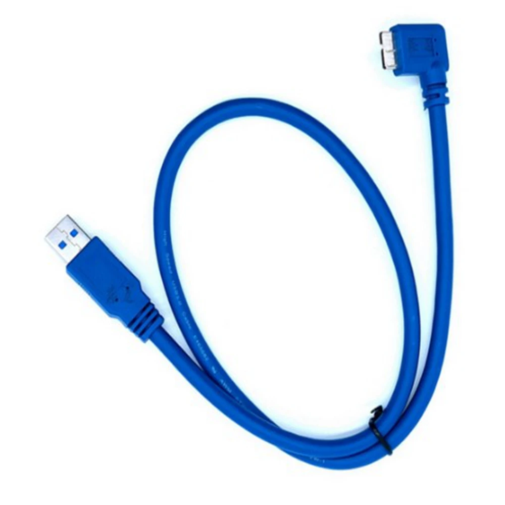 90 Degree 0.6m 1m USB 3.0 High Speed  to  Right Angled Micro B Cable for Mobile Hard Disk USB 3.0 Cable line 60cm/100cm