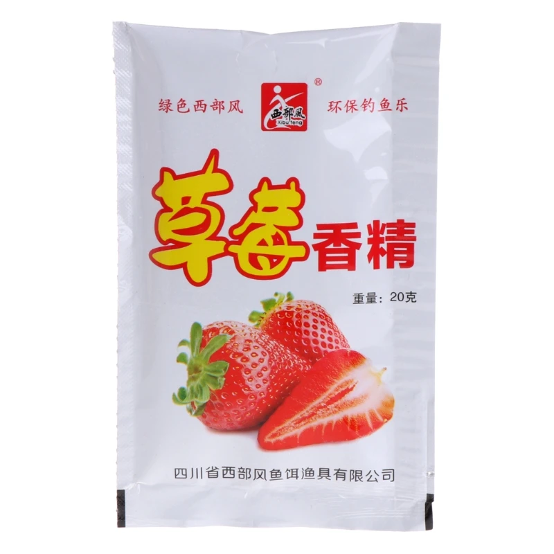 2023 New 20G Strawberry Fishing Bait Flavors Powder Carp Bream Killer Food Addictive Lure