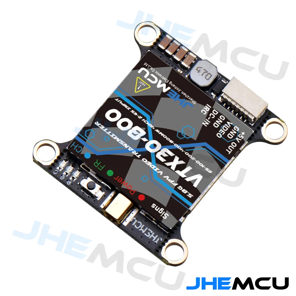 JHEMCU VTX30-800 VTX5848 LITE 40CH 5.8G 25/100/200/400/800mW Switchable VTX Video Transmitter Module OSD Control For FPV