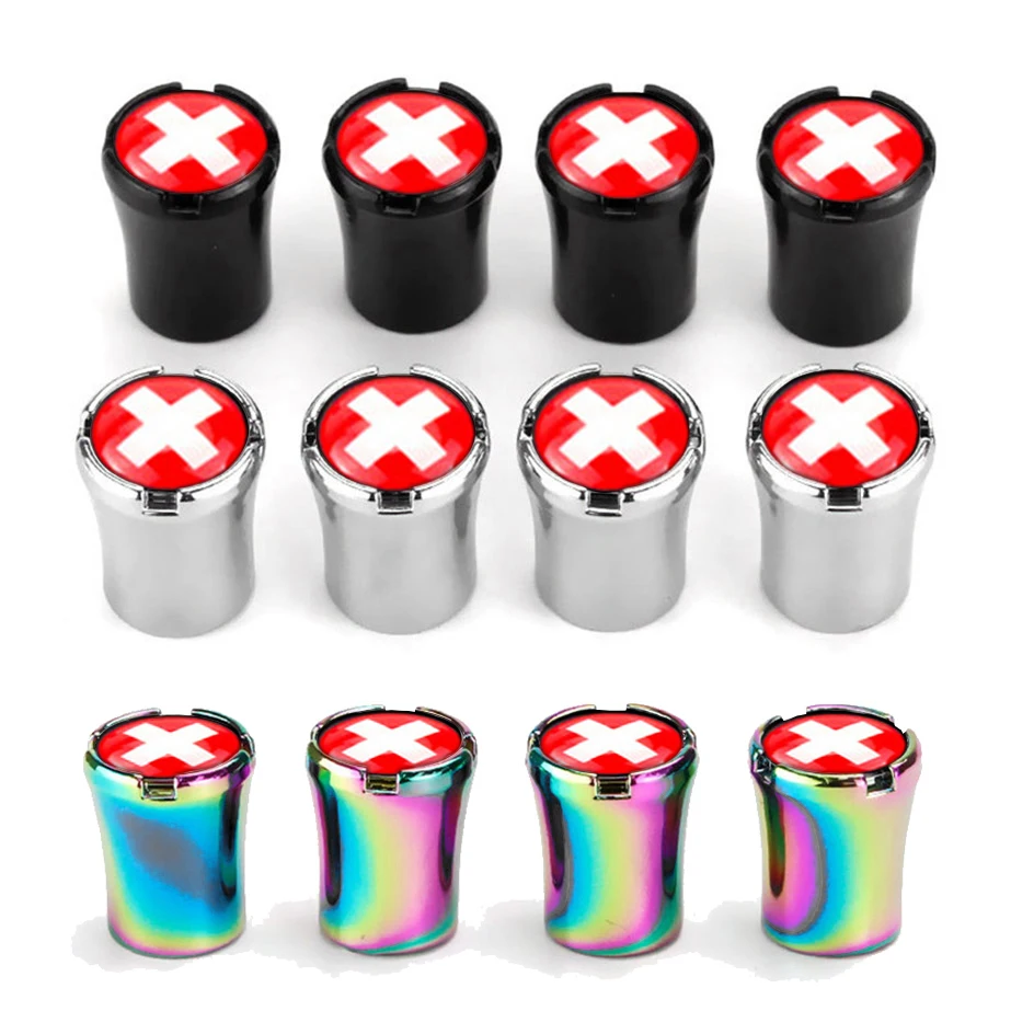 

Switzerland Flag Car Wheel Valve Cap 4pcs/set Motor Car Bike Car Truck Universal Accessories for Nissan for Infiniti EX FX G37