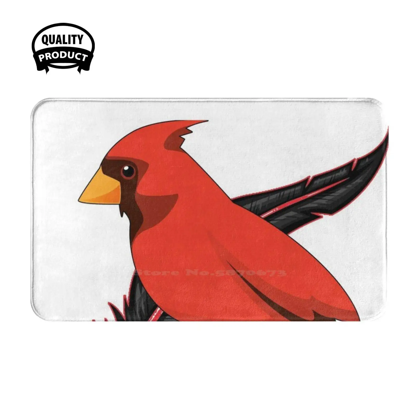 Bird Cardinal Soft Cushion Home Carpet Door Mat Car Rug Labama Chestnut Toomers Corner Brown Alabama Corner Toomerts War Eagle