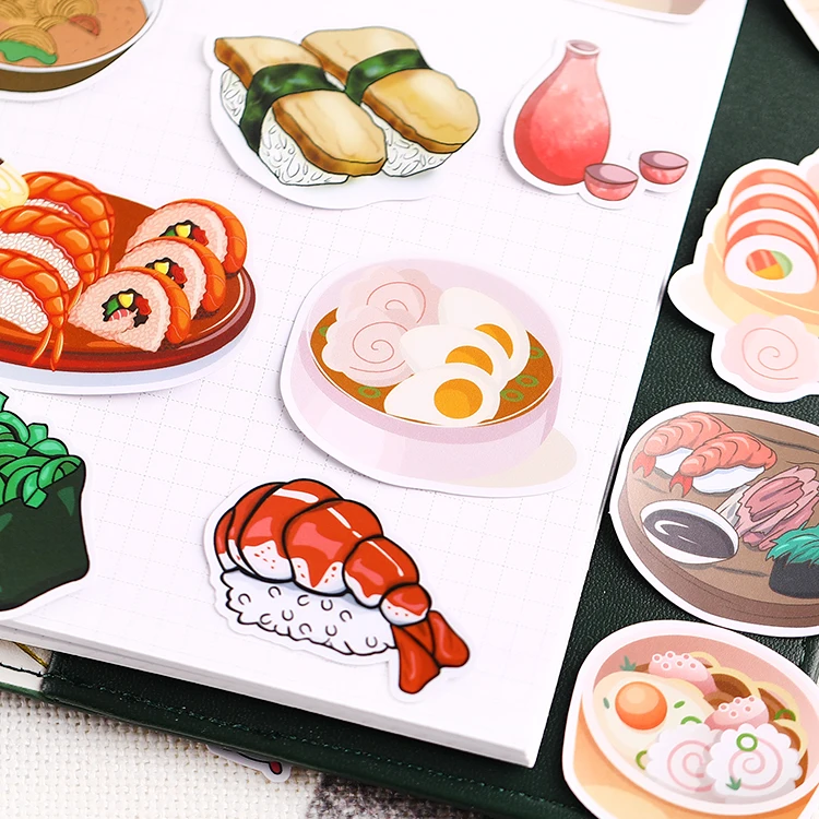 26pcs Cute Japanese Food Stickers For Car Waterproof Bike Motorcycle Phone Book Travel Luggage Toy Funny Sticker Bomb Decals