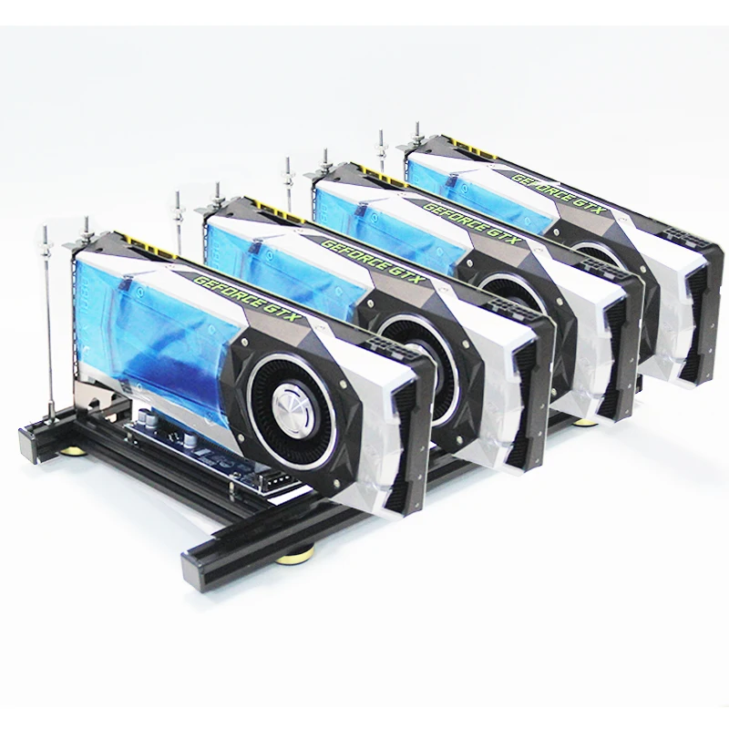 4GPU Đồ Họa Để Thẻ Tự Làm Bên Ngoài Card Đồ Họa Căn Cứ GPU Mở Giá Để Hỗ Trợ Người Thợ Mỏ KHAI THÁC MỎ