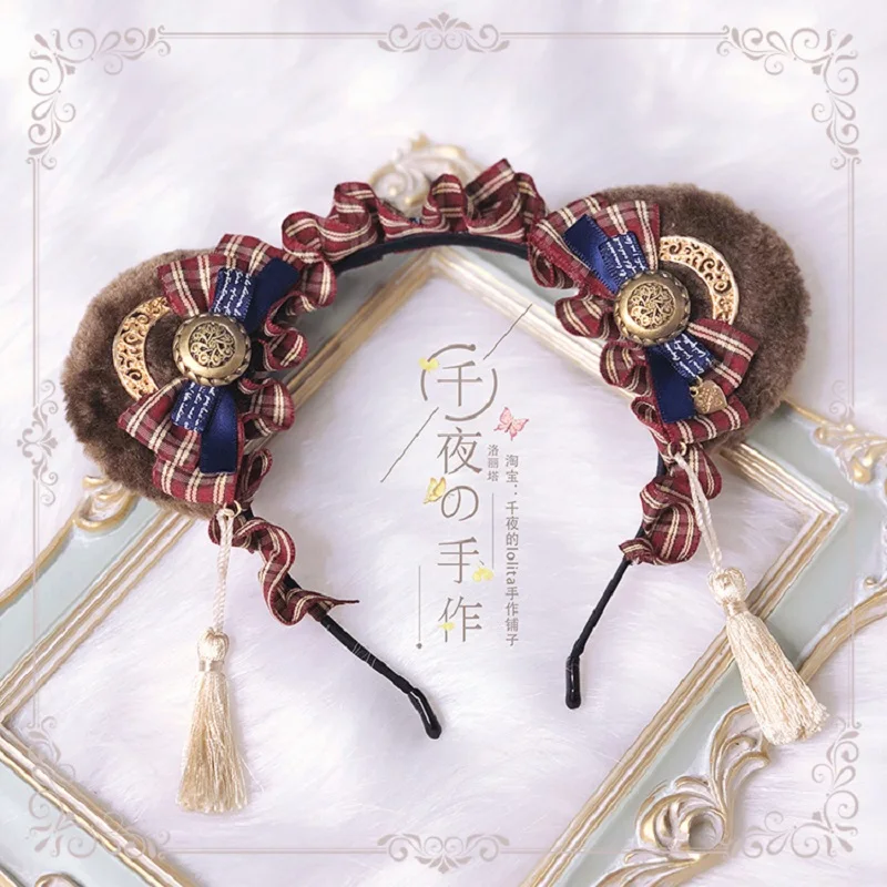 

New Lolita Bear Ear Headband Teddy Bear Tiramisu Cocoa Bear Christmas Bear Cute Headdress