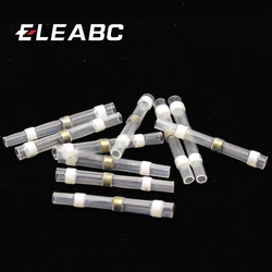 50pcs Seal Heat Shrink Butt Wire Connectors Terminals AWG26-24 White Solder Sleeve Waterproof