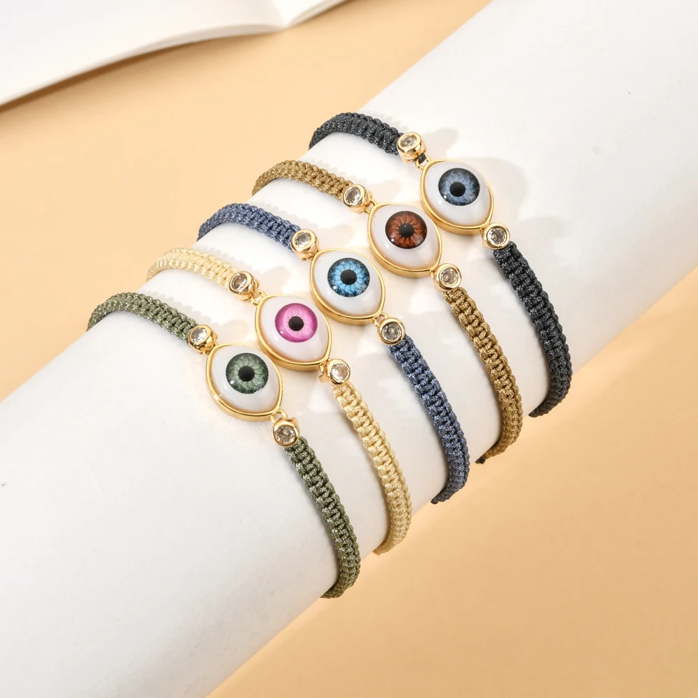 Bohemian New Charms Evil Eye Bracelet For Women Jewelry Trendy Turkish Eye Jewellery Friendship Pulsera Braided Rope Bracelet