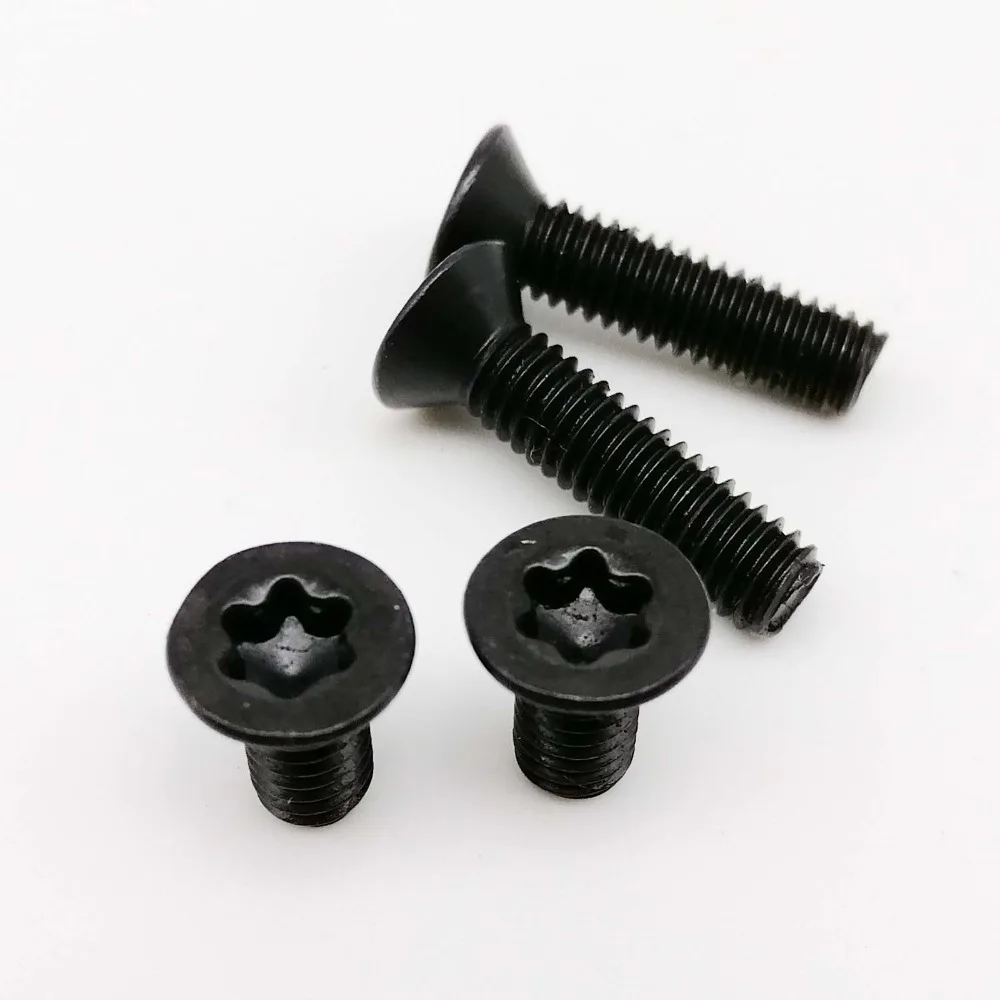HZYUEGOU M2 M2.5 M3 M4 Schwarze Schraube aus Kohlenstoffstahl der Güteklasse 8.8 GB2673 mit Sechs-Blatt-Torx-Kopf und Senkkopf, Sechs-Blatt-Bolzen mit Metrischem Gewinde – Detail 9