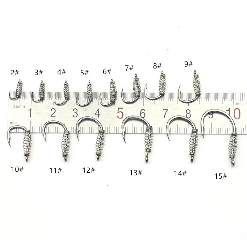 Rompin 10 قطعة/الوحدة الربيع الصيد السنانير الفولاذ المقاوم للصدأ الشائكة قطب انفجار السنانير تهزهز ل الكارب يطير الصيد Pesca خطافات الصيد