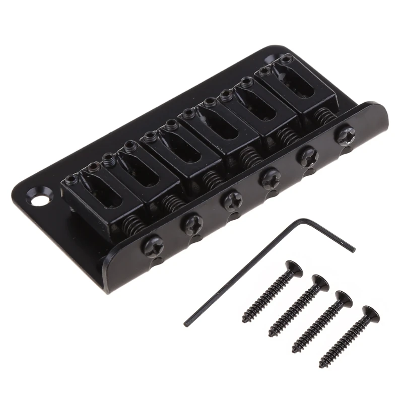 Guitar 6 String Metal Hardtail Bridge nero per chitarra elettrica con viti novità