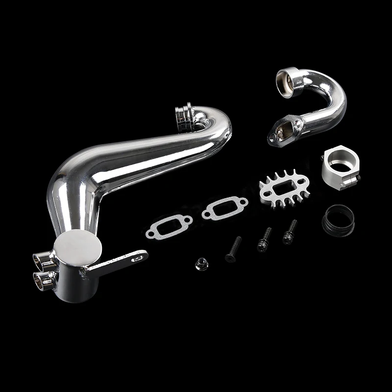 SS Silencer Exhaust Pipe Gen.2 with Metal Clamp for 1/5 Hpi ROFUN BAHA ROVAN BAJA 5B KINGMOTOR RC CAR RACING TOYS PARTS