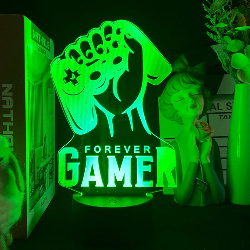 Gaming Room Decor Fancy Lighting Luces Habitacion Game Over Setup Chambre Decoration Luz LED Lamp RGB Gamer Night Light Gift image 3