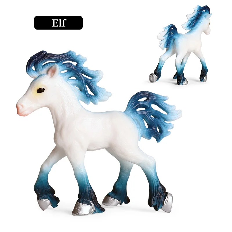 Oenux Original Echte Märchen Fliegen Pferd Simulation Tier Mythische Elfen Elf Pegasus Action-figuren Modell PVC Nette Kinder Spielzeug – Detail 11