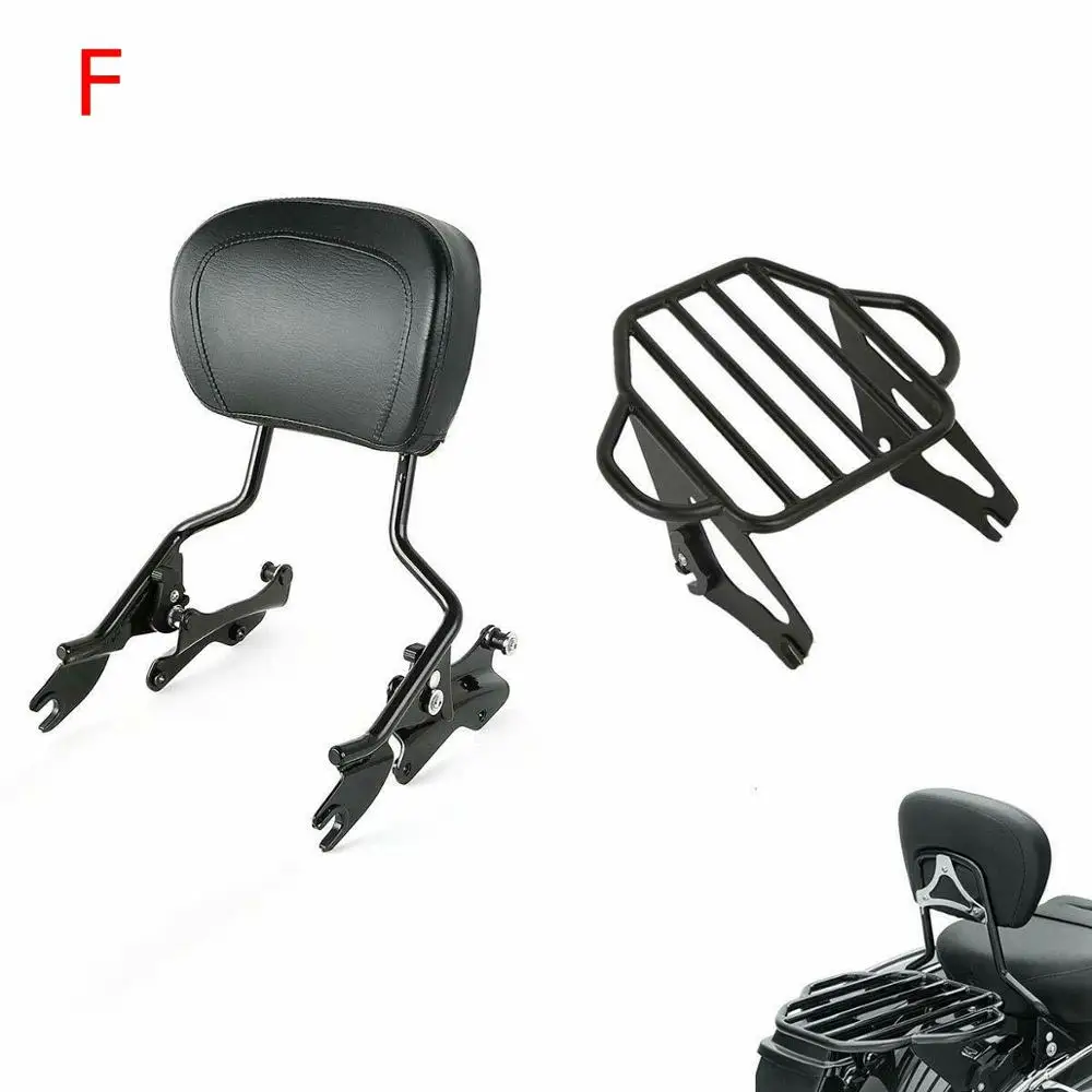 Motorcycle Sissy Bar Backrest Luggage Rack Docking Kit For Harley Touring Road King Road Glide Street Glide 2014-2022