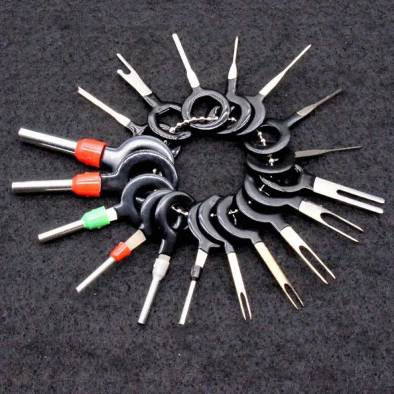 18Pcs Wire Terminal Removal Tool Car Electrical Wiring Crimp Connector Pin Kit