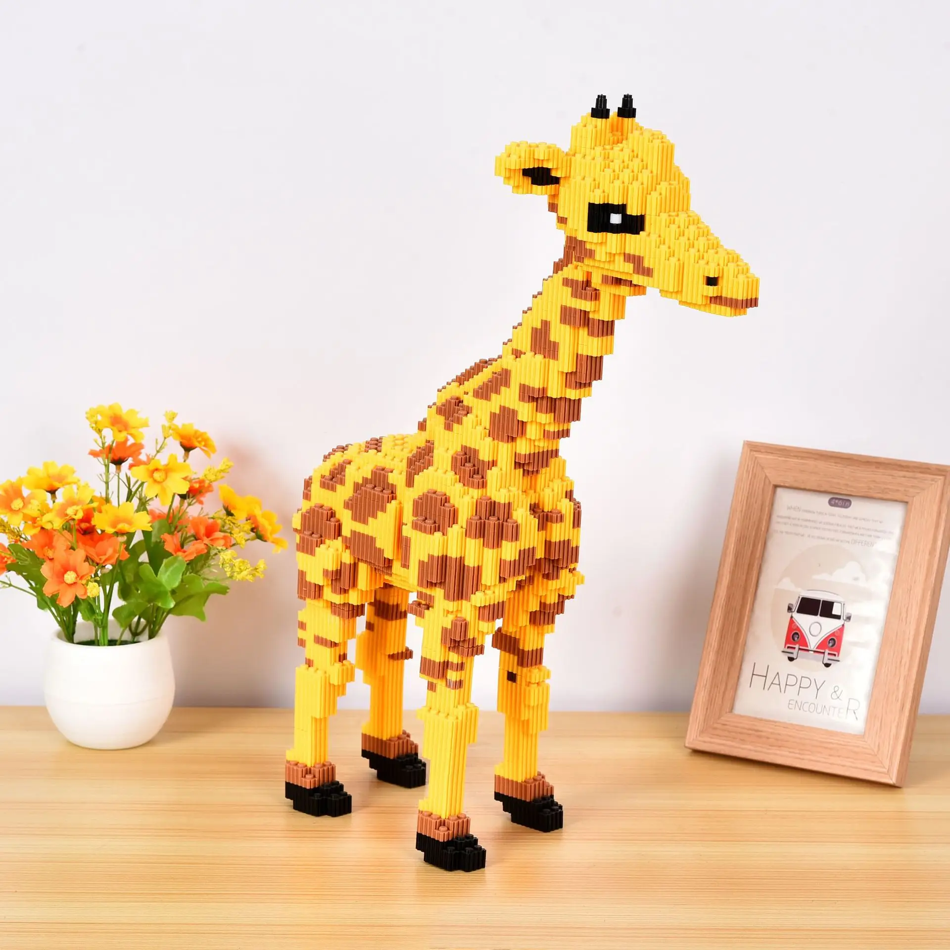 4800pcs Animal Magic Building Block Giraffe DIY Puzzle Miniature Connecting Brick 3D Model Assembly Toy Decoration Gift No Box