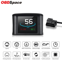 OBDSPACE P10 Obd2 Scanner Professional Car On-board Computer Digital HUD Display Temperature Fuel Consumption Meter Speed Gauge