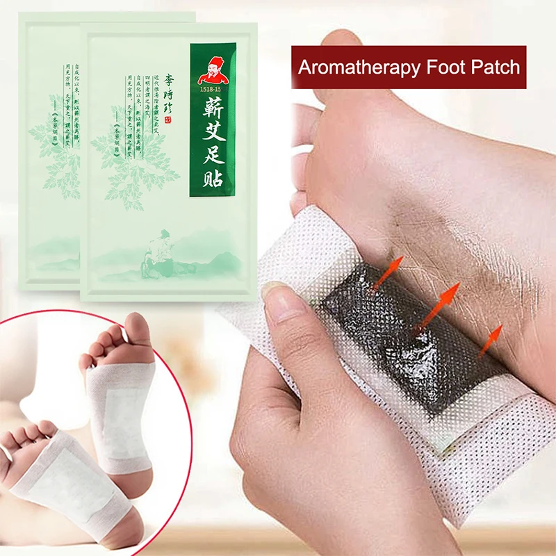 2Pcs/Bag Wormwood Foot Detox Patch Improve Sleep Quality Slimming Sticker Loss Weight Relieve Anxiety Body Relaxing Care Plaster