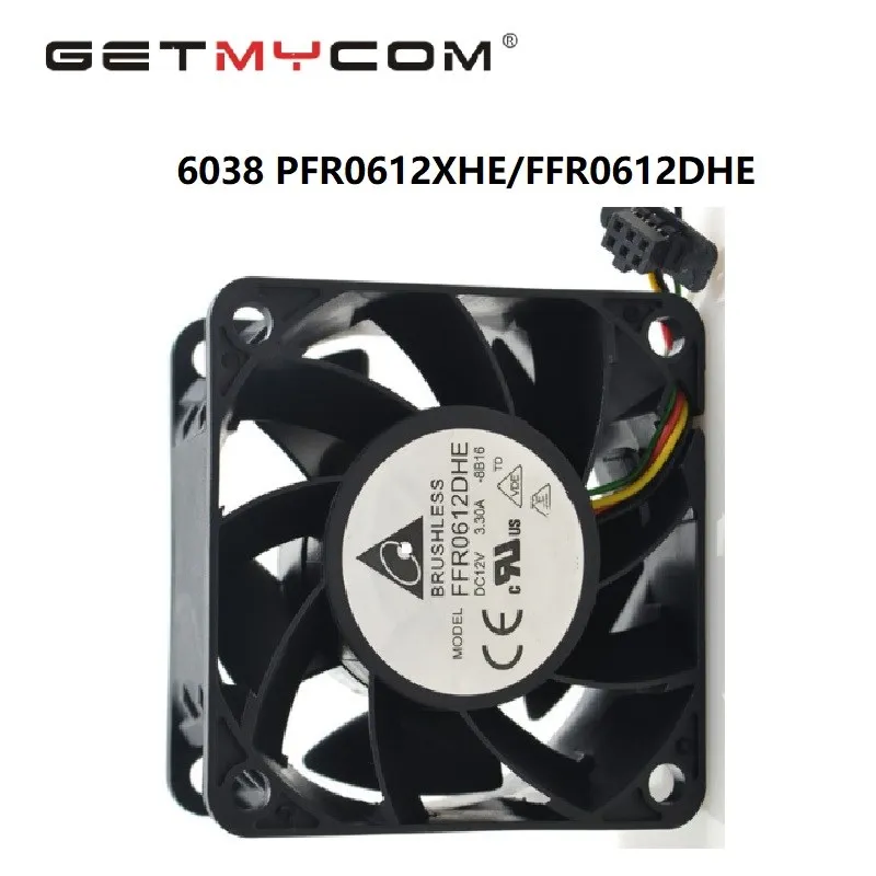 Getmycom original  6038 PFR0612XHE/FFR0612DHE  ultra violentDC 12V 3.30A  strong air flow high speed axial fan