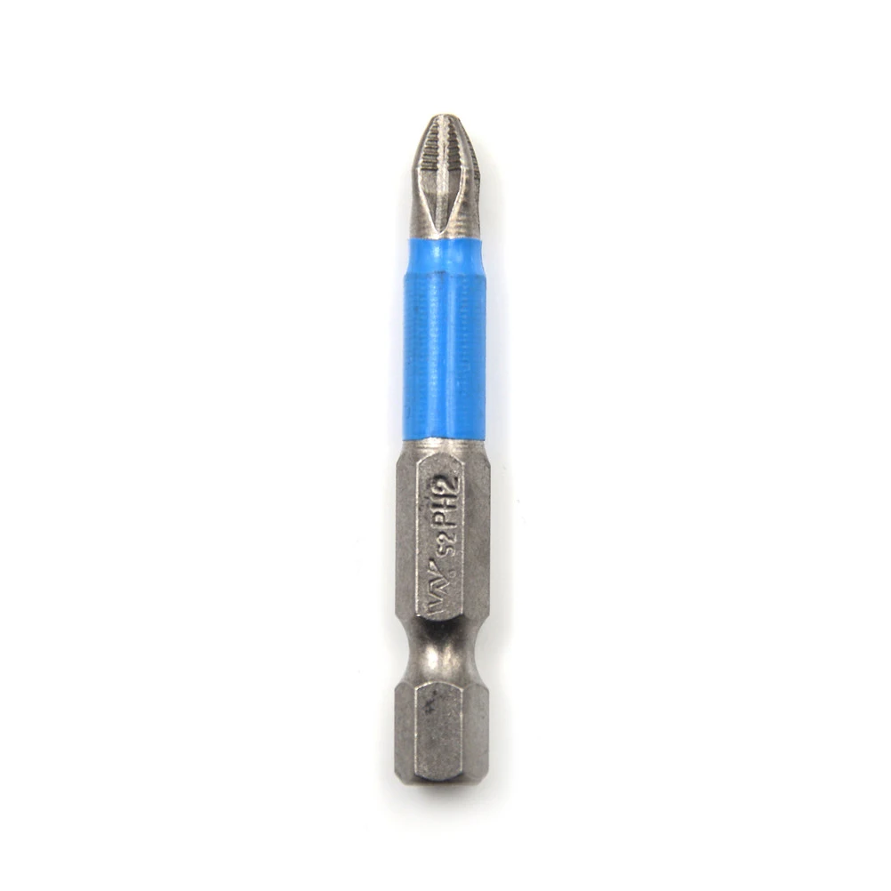 1PC 1/4 "육각 자석 합금 S2 단일 헤드 스크루 드라이버 비트 육각 자성 방지 슬립 비트 전원 도구 길이 5cm