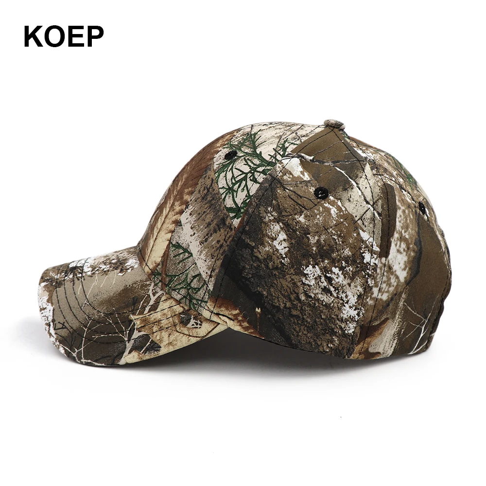 KOEP 2021 New Arrival Camo Baseball Caps Casquette Camouflage Cap Men Outdoor Fishing Hat Hunting Dad Hats CAMRTCAEDGE