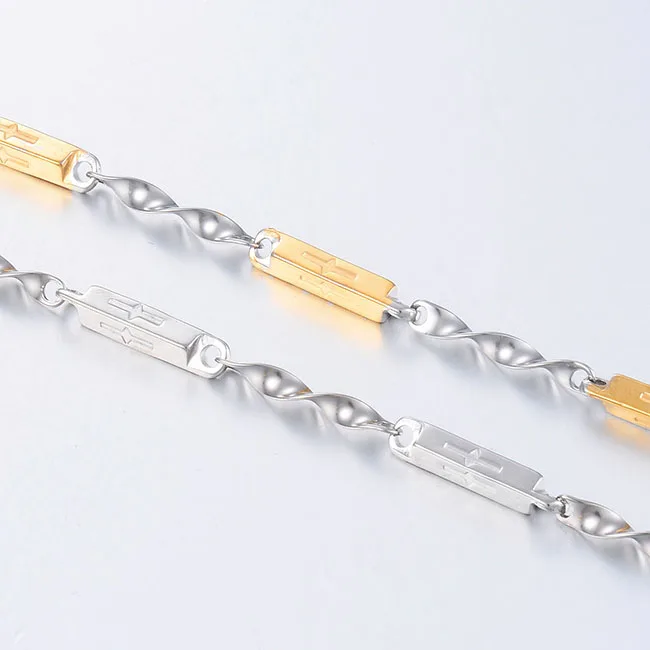 Edelstahl Herren Byzantinische Kette Hip-Hop Mode-Stil Modeschmuck – Detail 1