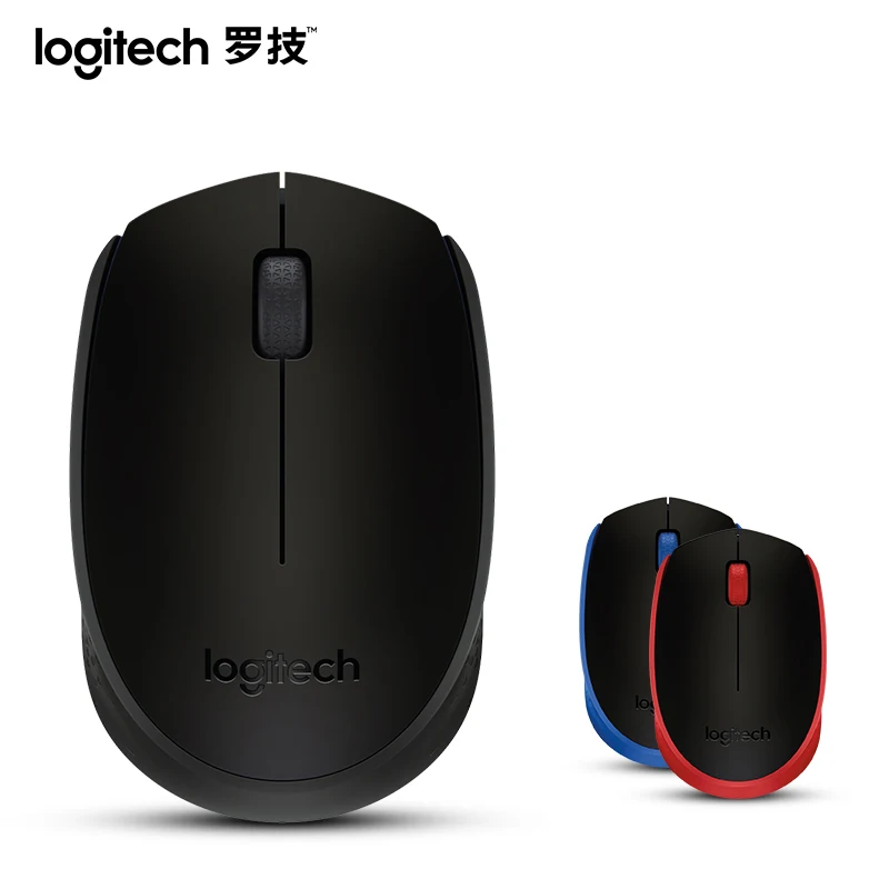 Logitech-ratón inalámbrico M171 2,4G para juegos, dispositivo con Nano receptor, 1000dpi, para juegos de PC, Notebook, ordenador de escritorio, oficina y hogar