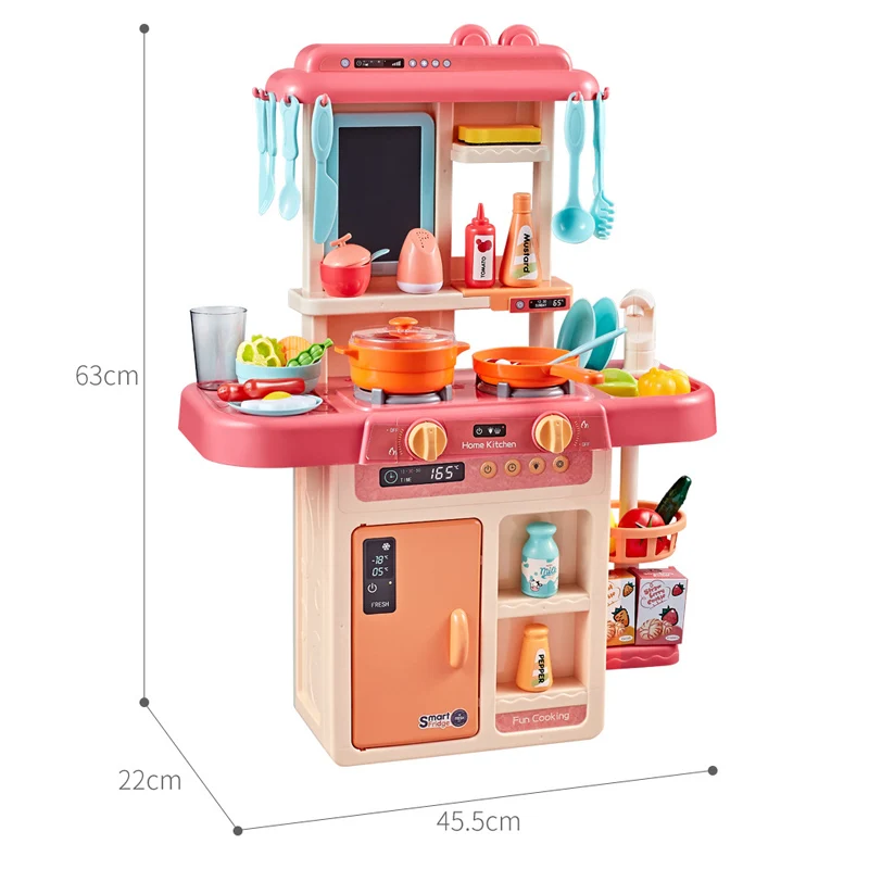 Con funzione acqua Rubinetto dell\'acqua Cucina di grandi dimensioni in plastica Giochi di finzione Giocattolo Cucina per bambini Giocattolo da