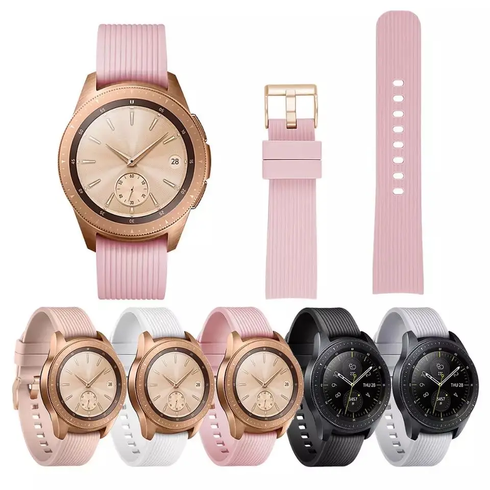 Correa de silicona de 22mm y 20mm para Samsung Galaxy Watch 7 6 5 Gear S3 /Huawei Watch GT5/4 46mm Huami Amazfit GTR/Active 2, correa de repuesto