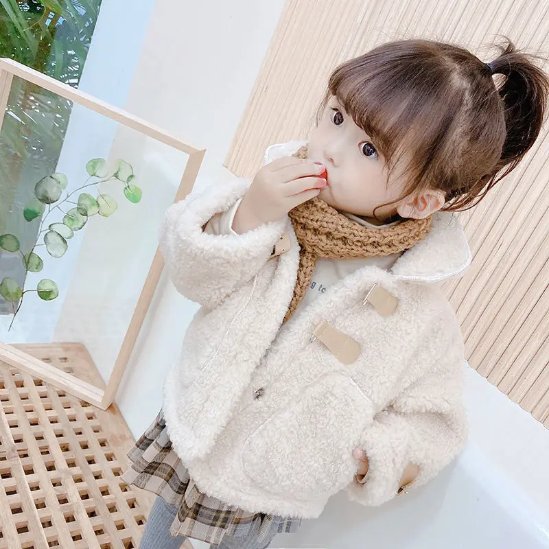 2024 new Baby Girl Boy winter Spring Autumn Plush Coats Jackets Fashion cotton down Kids Children Overwear Clothes