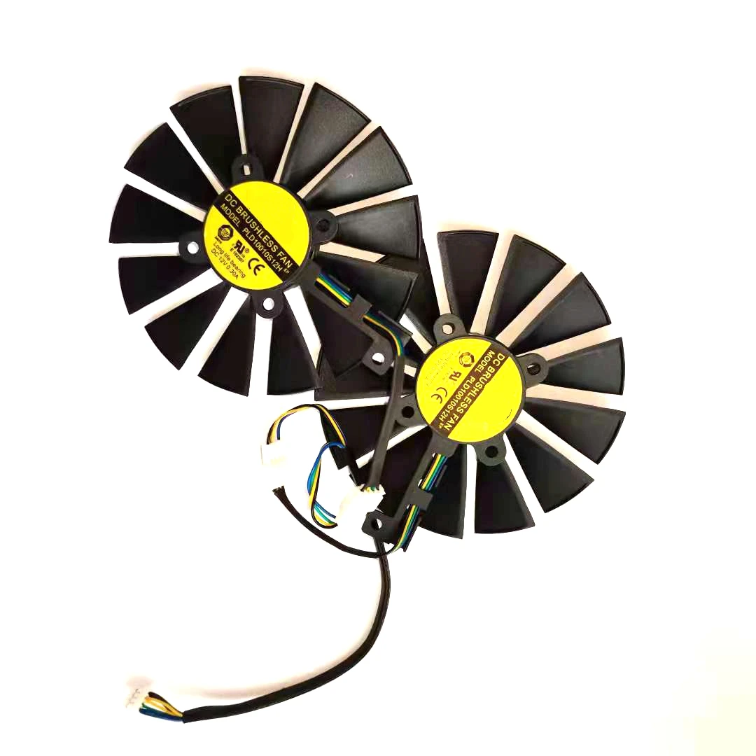 Ventilateur de carte graphique T129215SM, 2 pièces/lot 95mm 4pin pour ASUS STRIX RX470 RX570 RX580 GTX1050 1050Ti