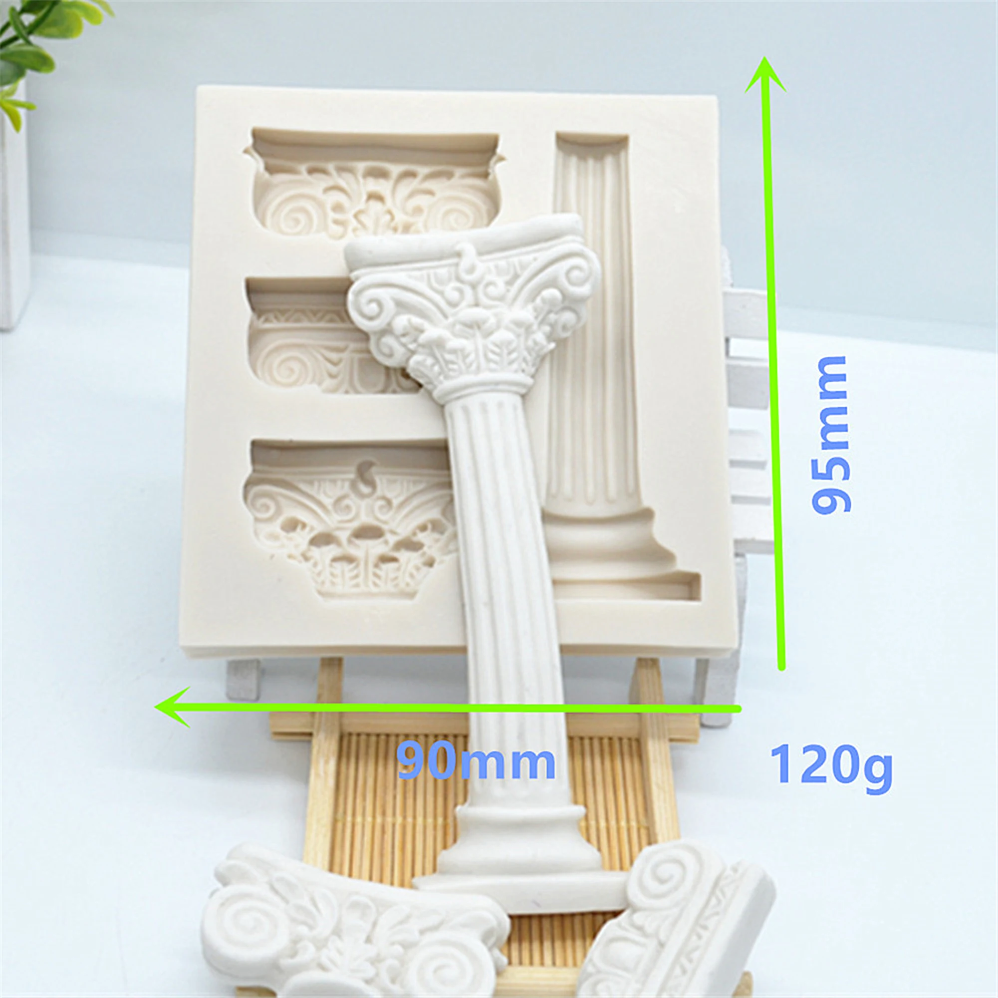 European Retro Roman Column Fondant Silicone Molds Cake Decorating Tools Chocolate Epoxy Mould Cake Decorate Tools M1147