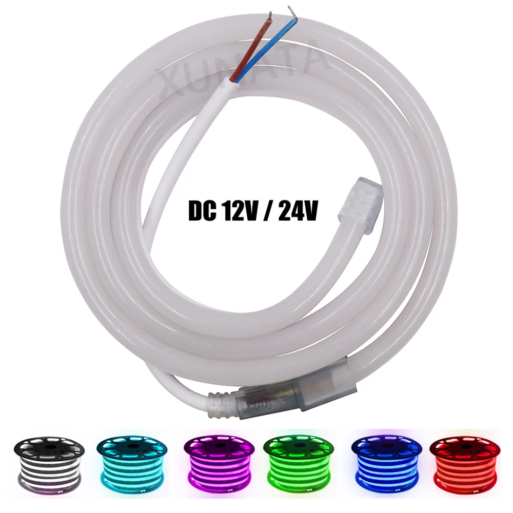 

Водонепроницаесветодиодный неоновая СВЕТОДИОДНАЯ лента SMD 2835 120 LED s/m DC 12 В 24 В