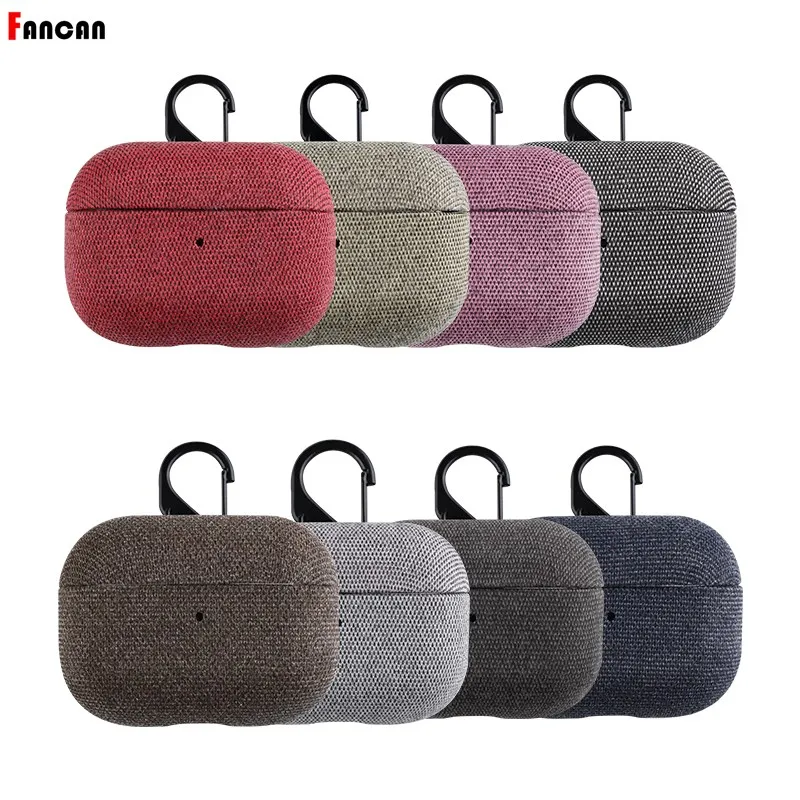 قماش نسيج الحال بالنسبة Airpods برو 360 الحماية الكاملة بلوتوث سماعة شل الحال بالنسبة Airpods 2 الملحقات غطاء كابا