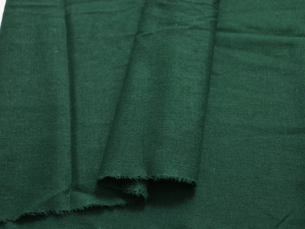 50cm*140cm Soft Deep Green Linen Cotton Material Garments Flax Fabric Diy