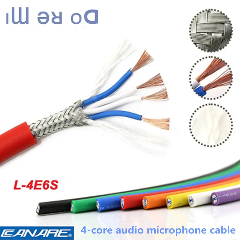 CANARE/Canare L-4E6S cztero rdzeniowy Canare pleciony mikrofon audio kabel sygnałowy komórkowy kolorowe do DIY drutu