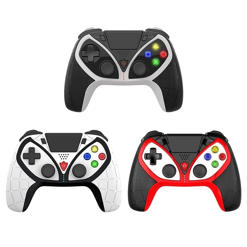 New For PS4 Wireless Bluetooth Gamepad, Compatible With P4, P3 Host, Android, IOS, Dual-Motor Vibration, LED Breathing Light