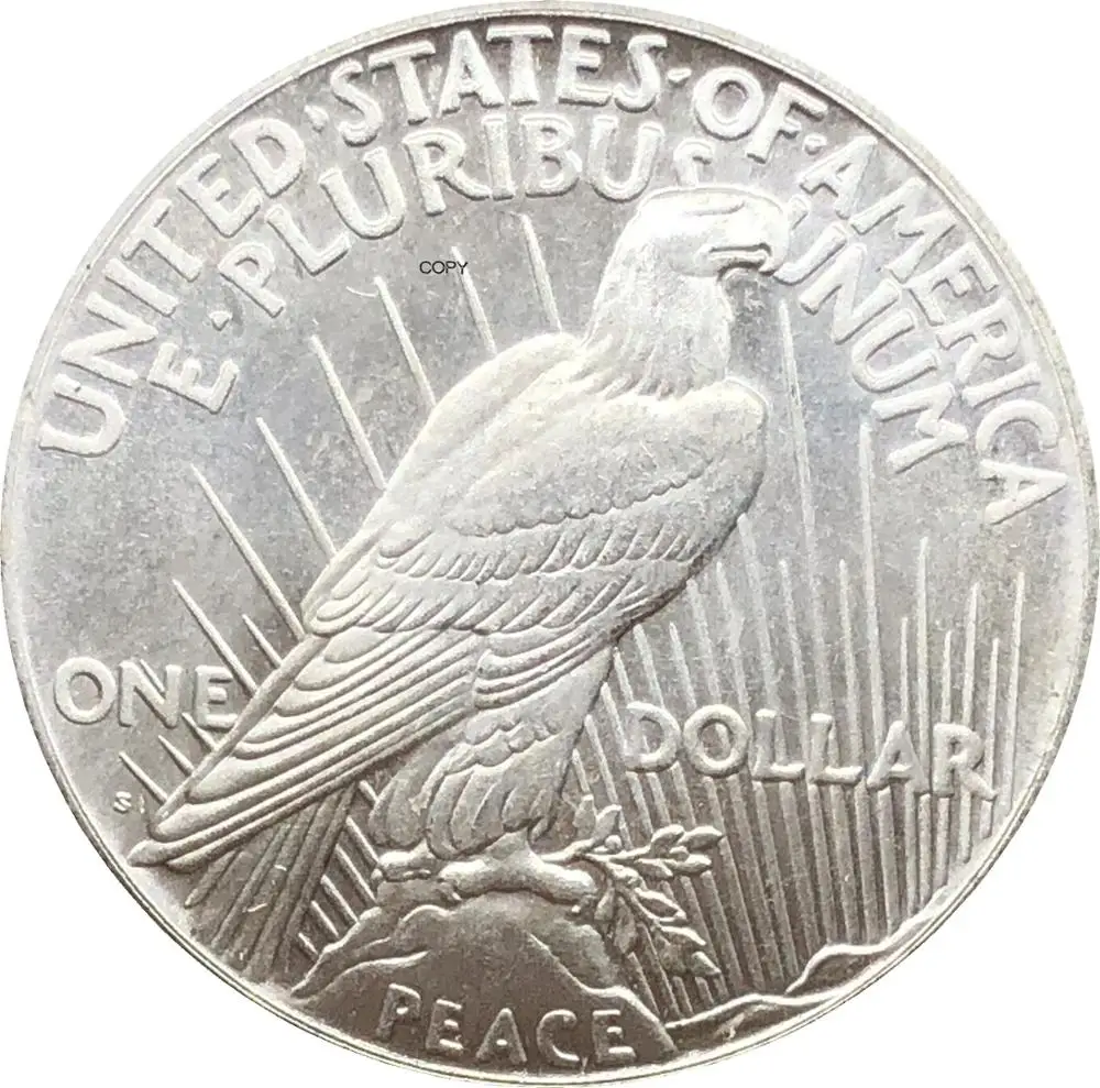 United States Of America US 1922 S  Liberty Coin In God We Trust  1 One Peace Dollar Cupronickel Silver Plated Copy Coins