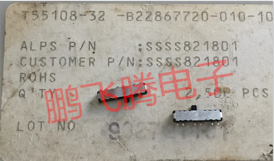 10PCS/lot SSSS821801  Imported Japanese  micro toggle switch 6-foot 2 gear SMD sliding push switch