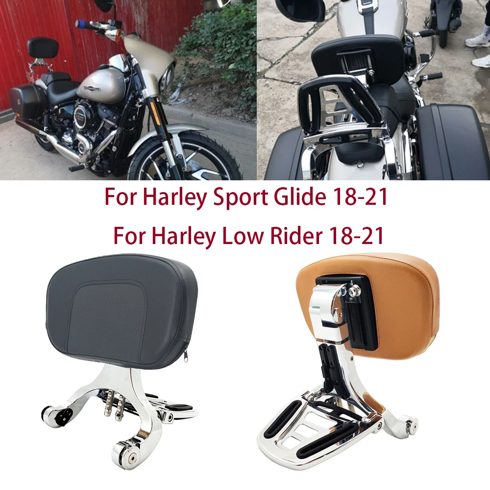 Motorcycle Multi-Purpose Driver Passenger Backrest For Harley Softail Sport Glide FLSB Low Rider FXLR FXLRS 2018-2021